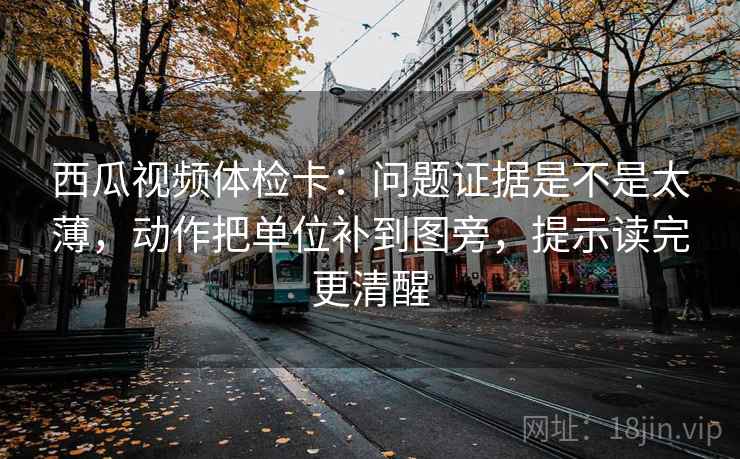 西瓜视频体检卡：问题证据是不是太薄，动作把单位补到图旁，提示读完更清醒